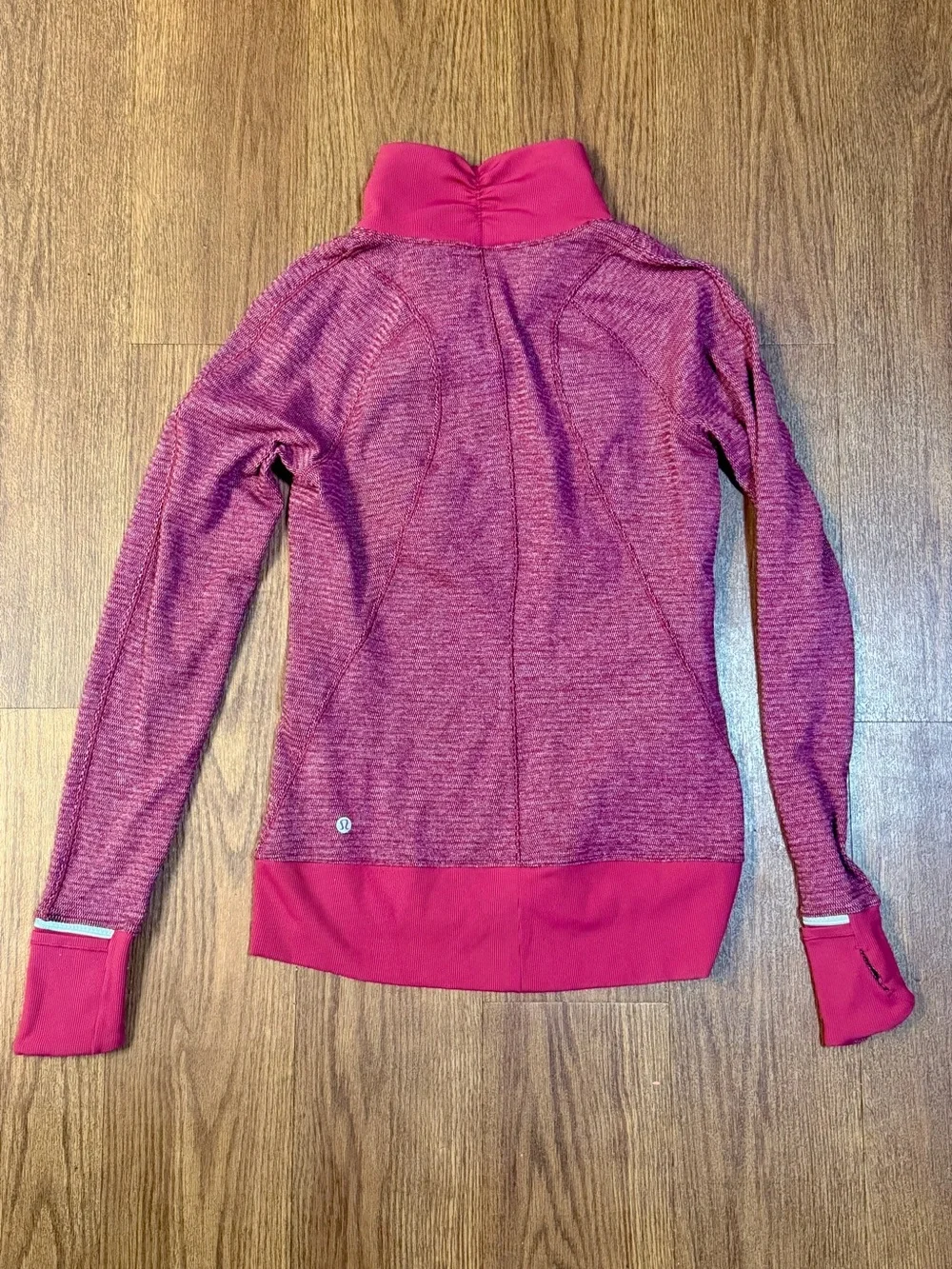 Lululemon Pink Heathered Half Zip Running Pullover S/M
